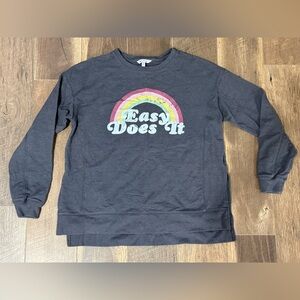 Wildfox Gray Rainbow Graphic Sweatshirt